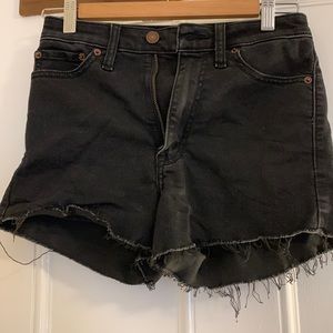 Abercrombie Black Denim Shorts 25